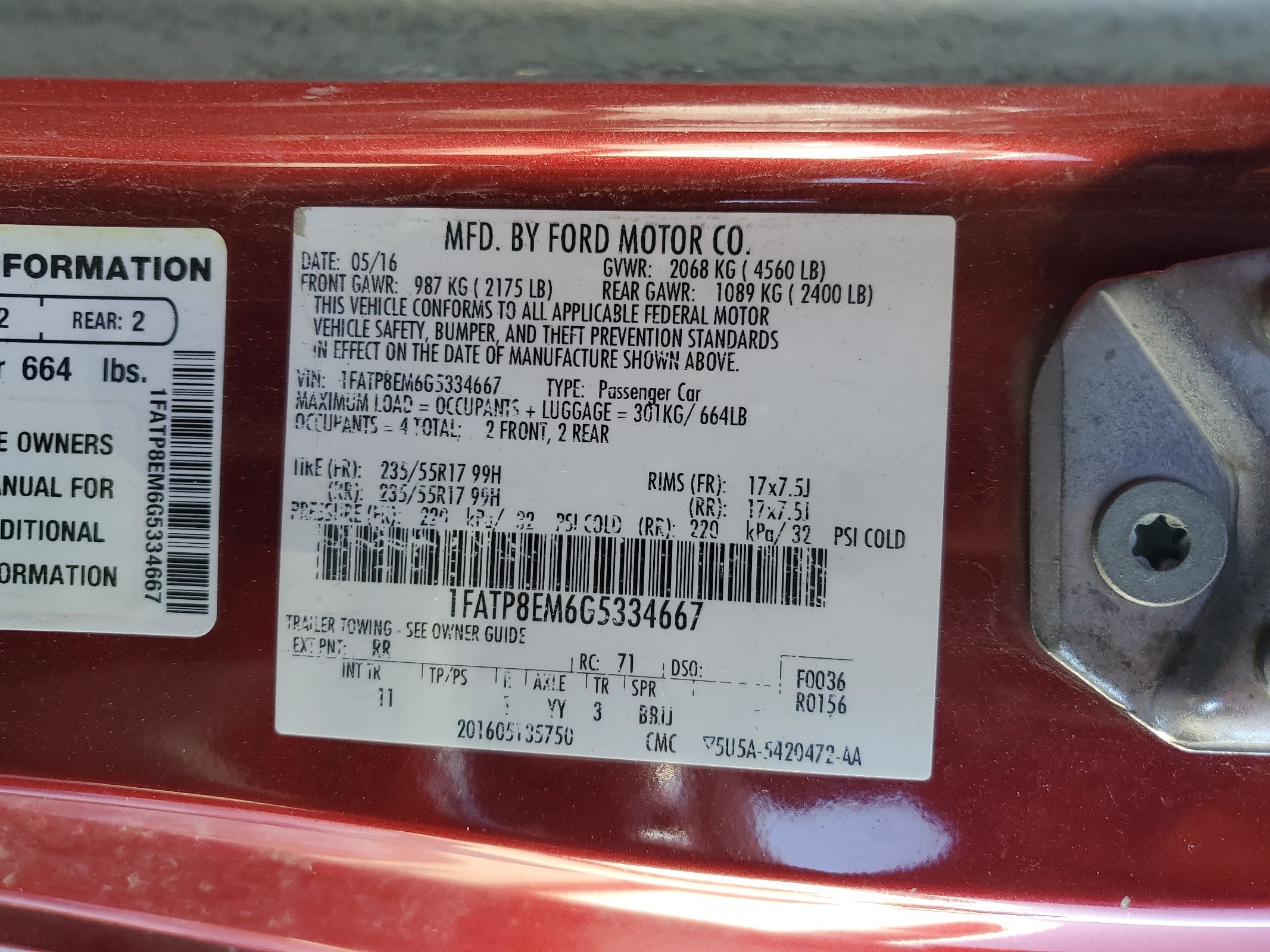 1FATP8EM6G5334667 2016 Ford Mustang