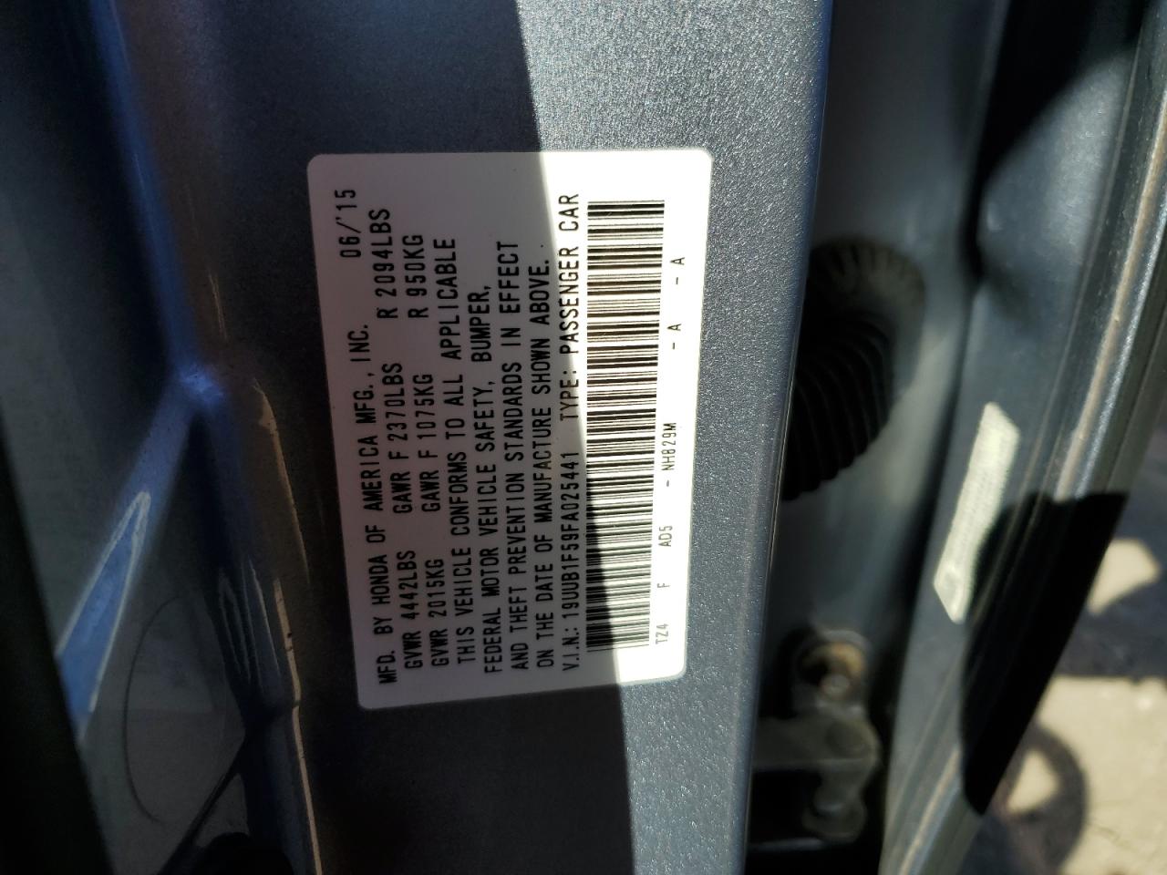 2015 Acura Tlx Tech VIN: 19UUB1F59FA025441 Lot: 54533764
