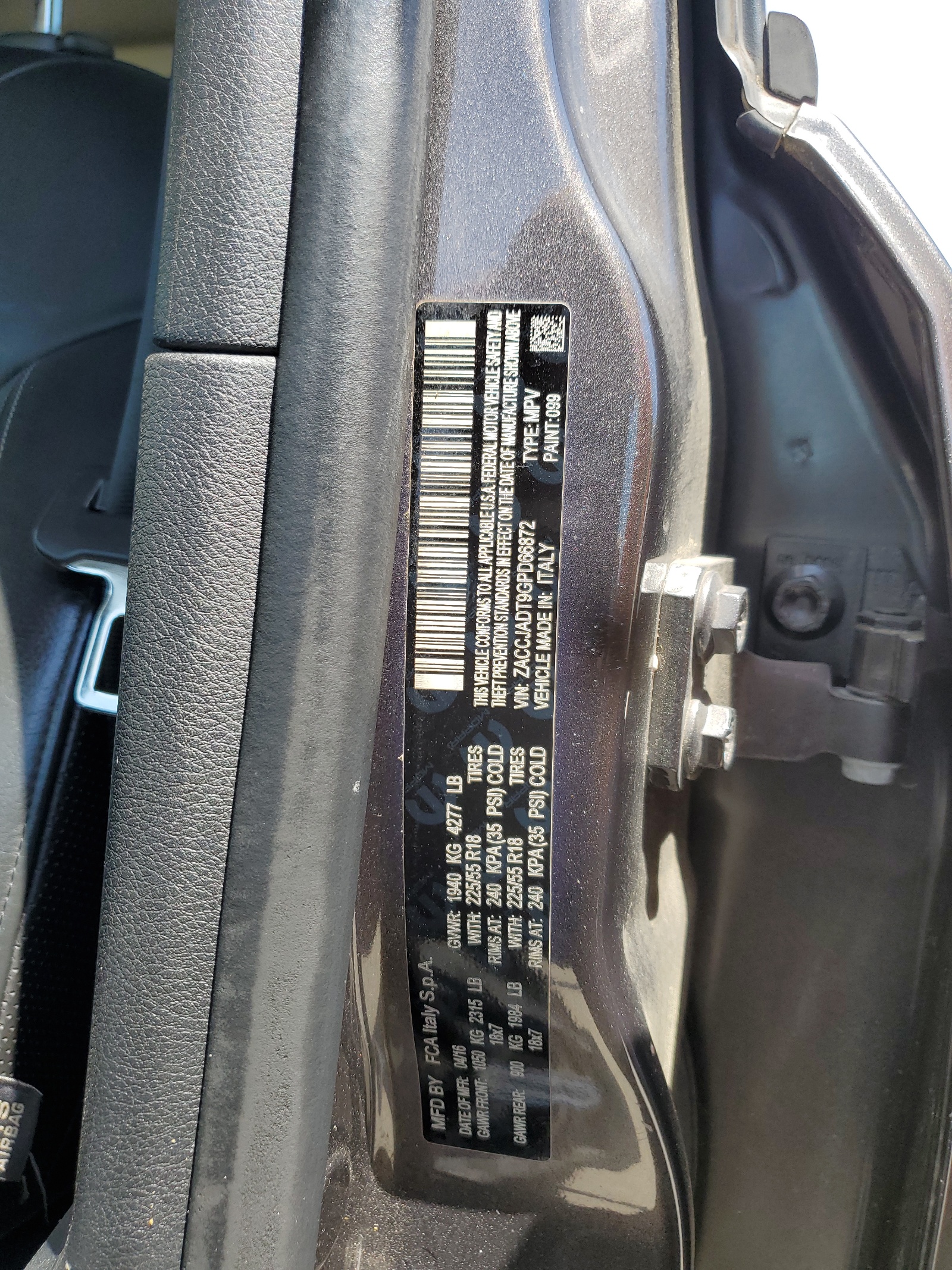 ZACCJADT9GPD66872 2016 Jeep Renegade Limited