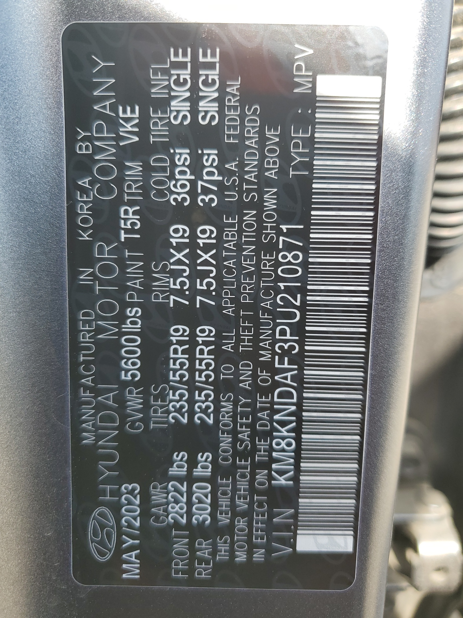 KM8KNDAF3PU210871 2023 Hyundai Ioniq 5 Sel