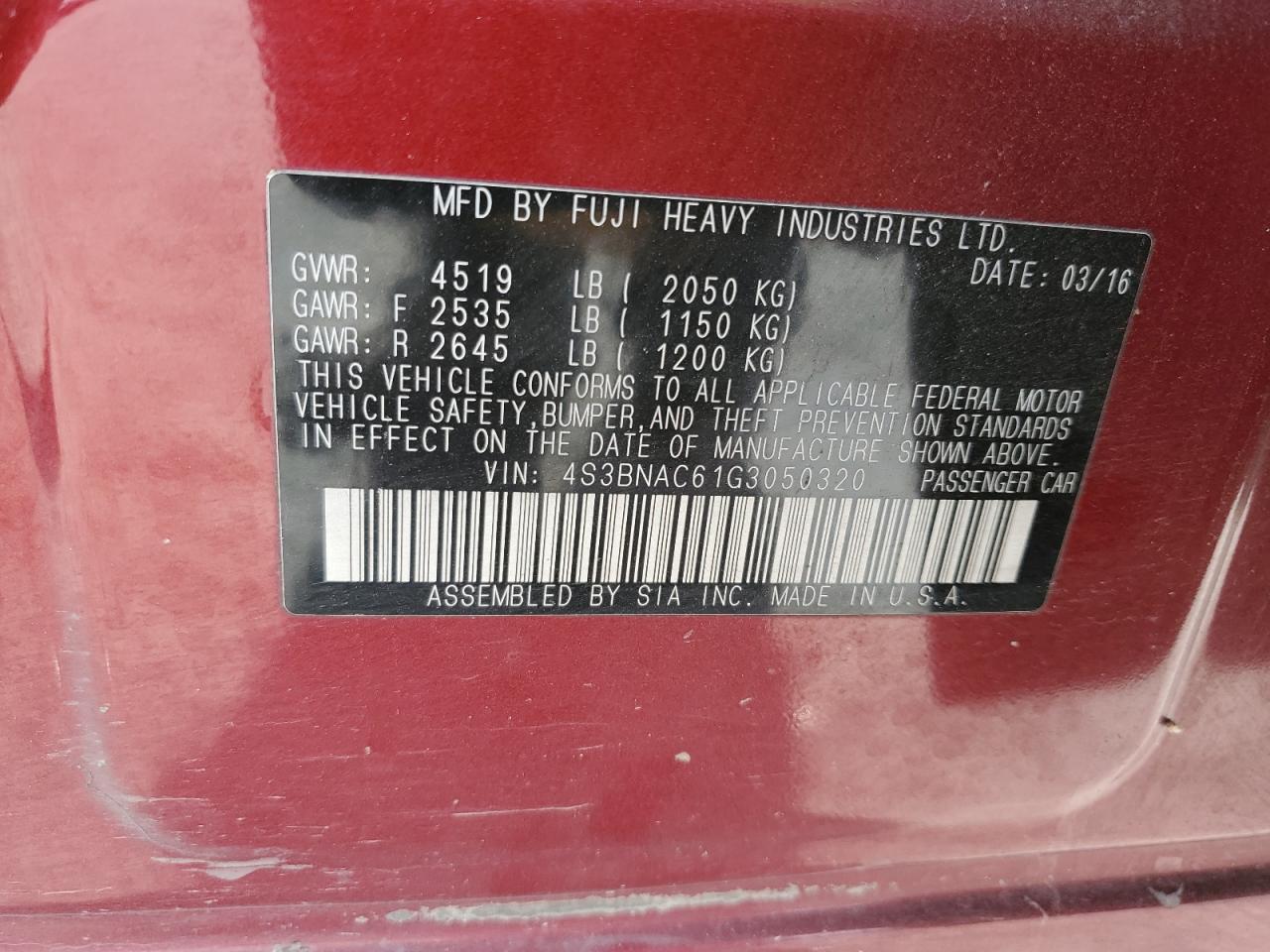 2016 Subaru Legacy - Image 14