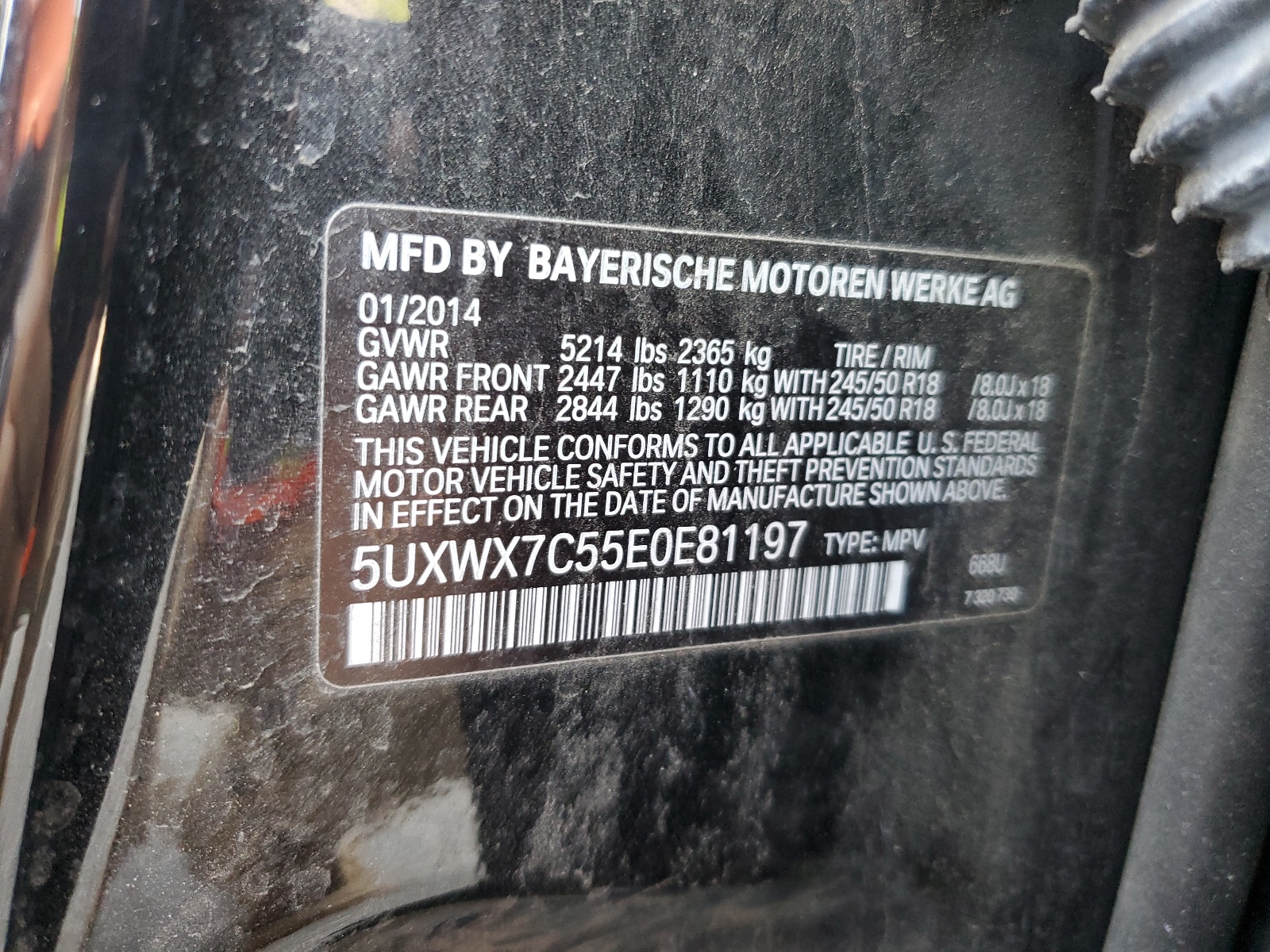 5UXWX7C55E0E81197 2014 BMW X3 xDrive35I