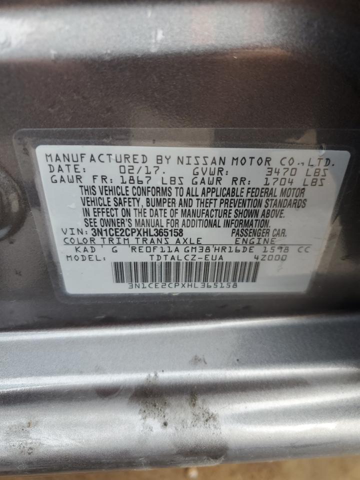 3N1CE2CPXHL365158 2017 Nissan Versa Note S