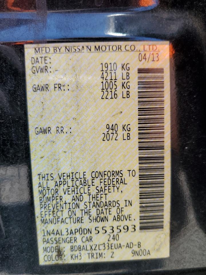 1N4AL3AP0DN553593 2013 Nissan Altima 2.5