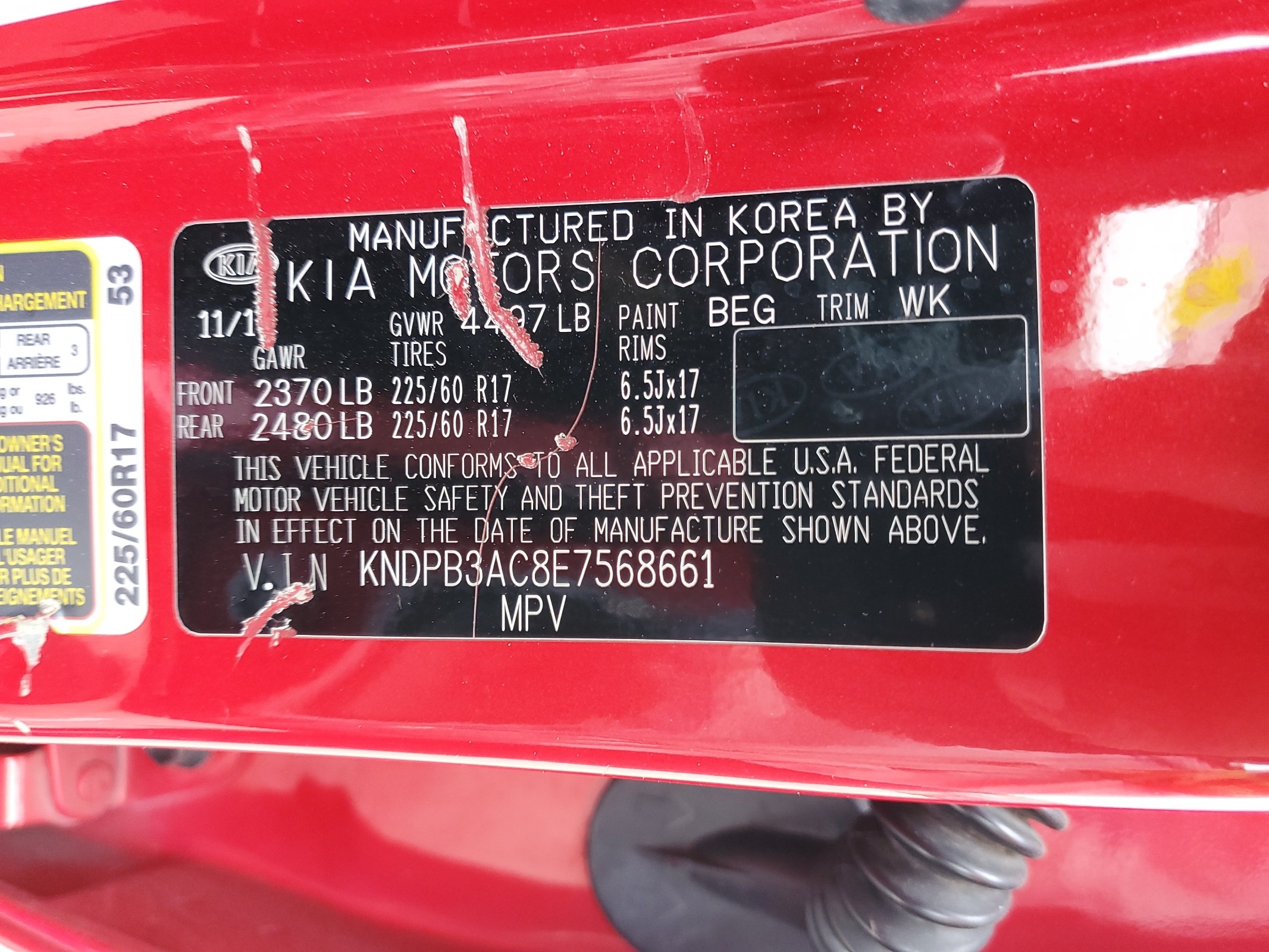 KNDPB3AC8E7568661 2014 Kia Sportage Base