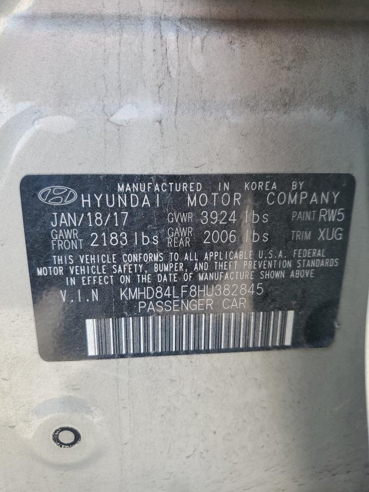 2017 Hyundai Elantra Se VIN: KMHD84LF8HU382845 Lot: 56459934