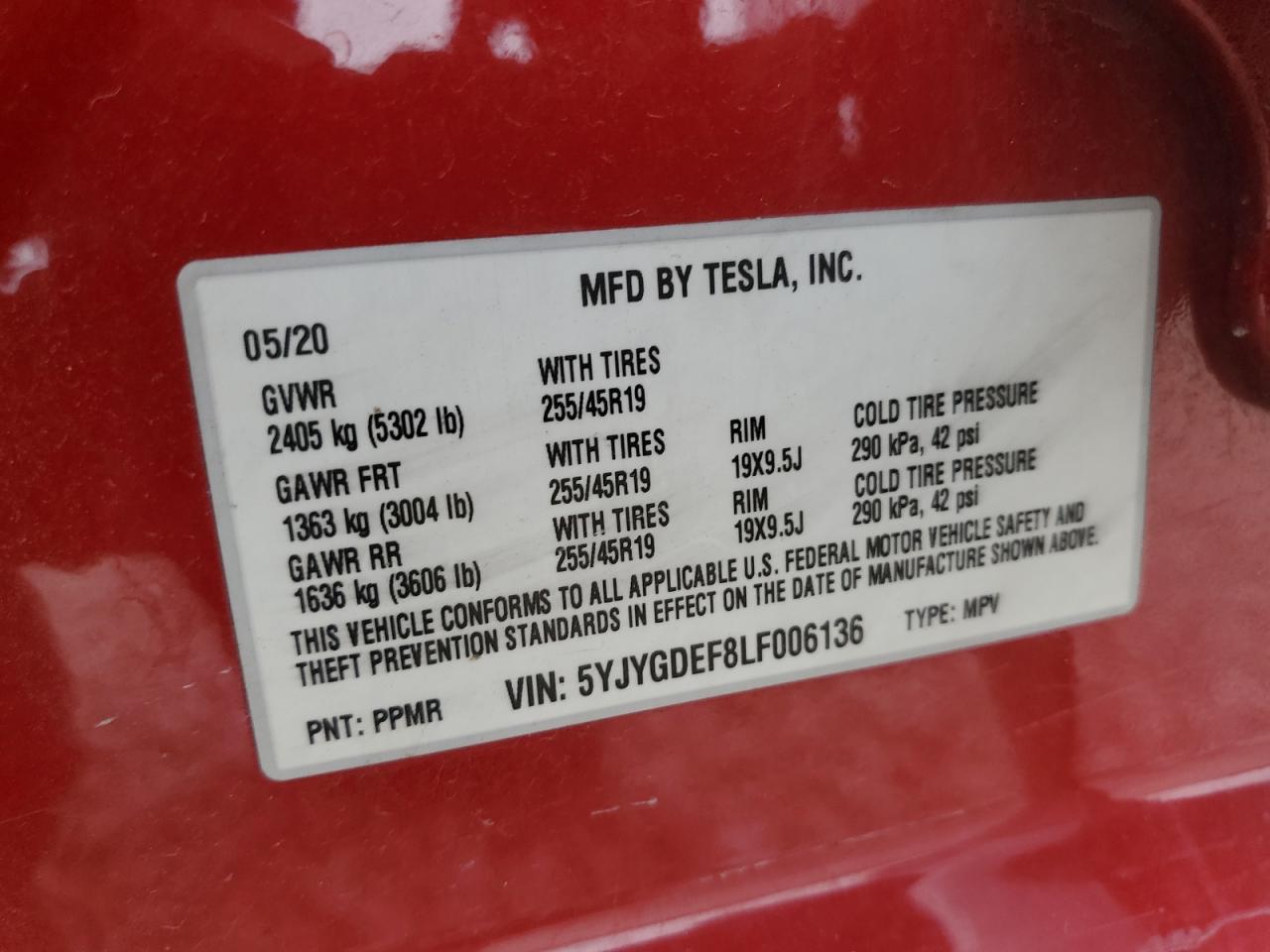 5YJYGDEF8LF006136 2020 TESLA MODEL Y - Image 14