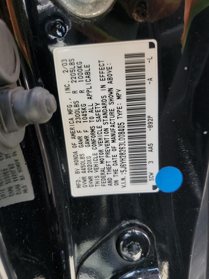 2003 Honda Element Dx VIN: 5J6YH28263L008405 Lot: 56098204