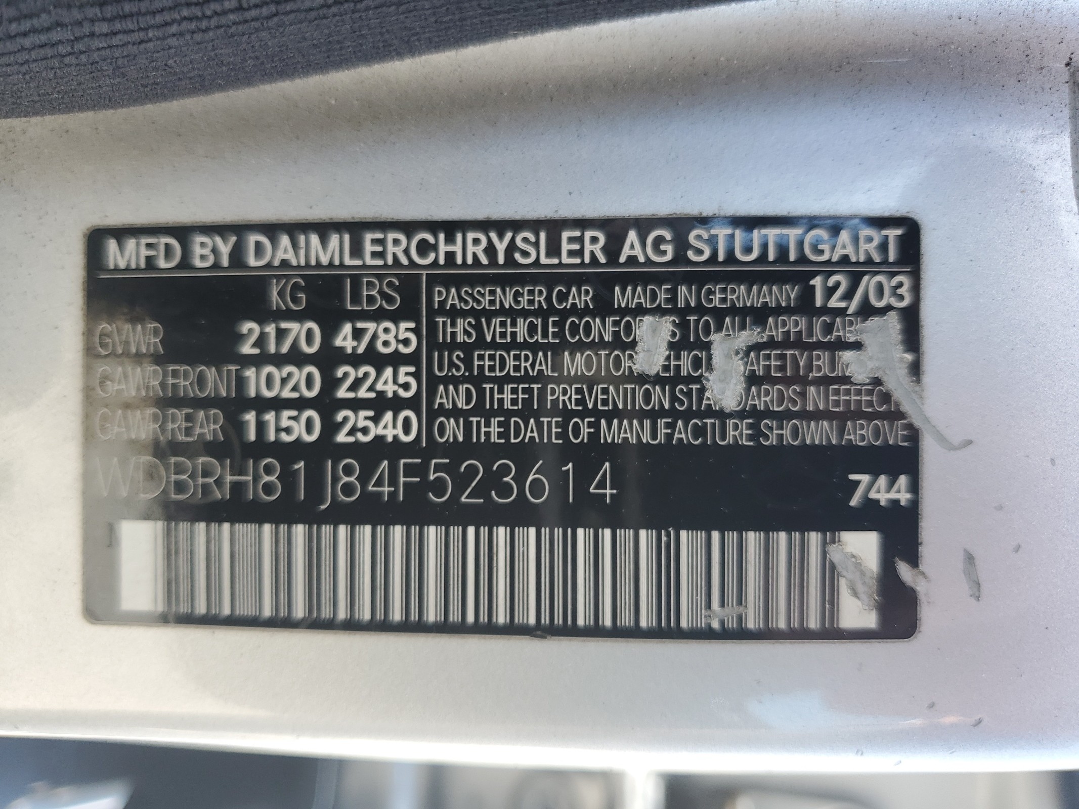 WDBRH81J84F523614 2004 Mercedes-Benz C 240 Sportwagon 4Matic