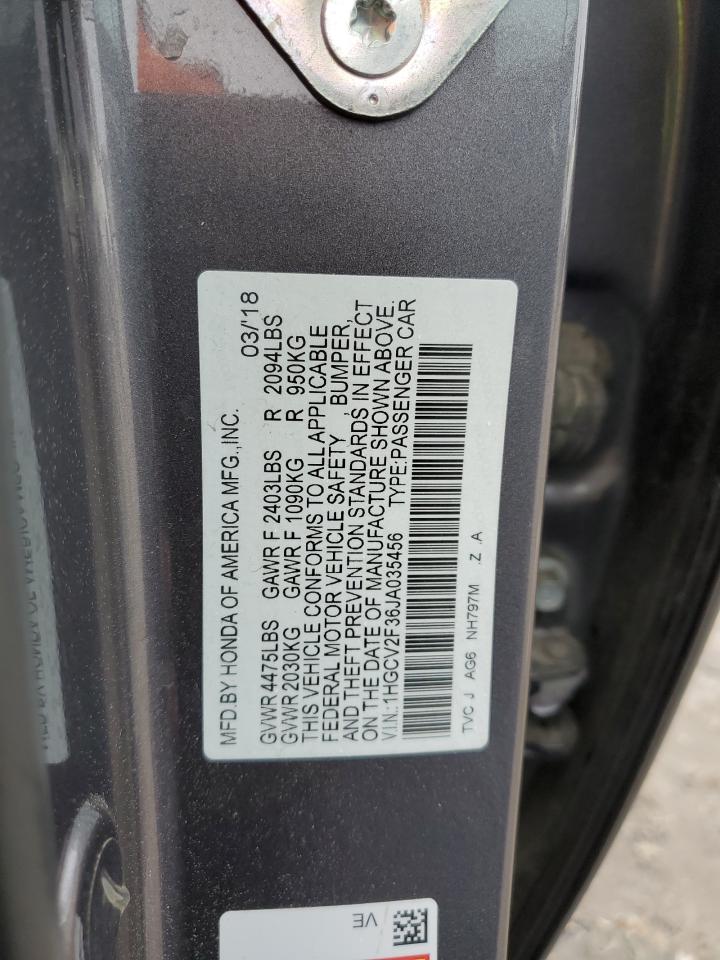 1HGCV2F36JA035456 2018 Honda Accord Sport