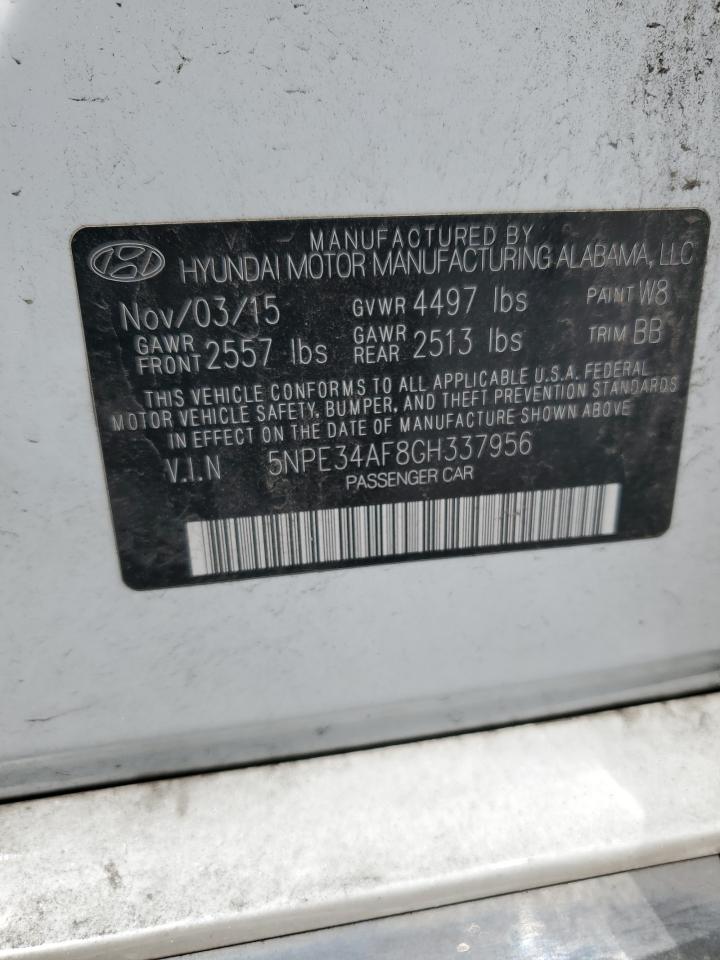 5NPE34AF8GH337956 2016 Hyundai Sonata Sport