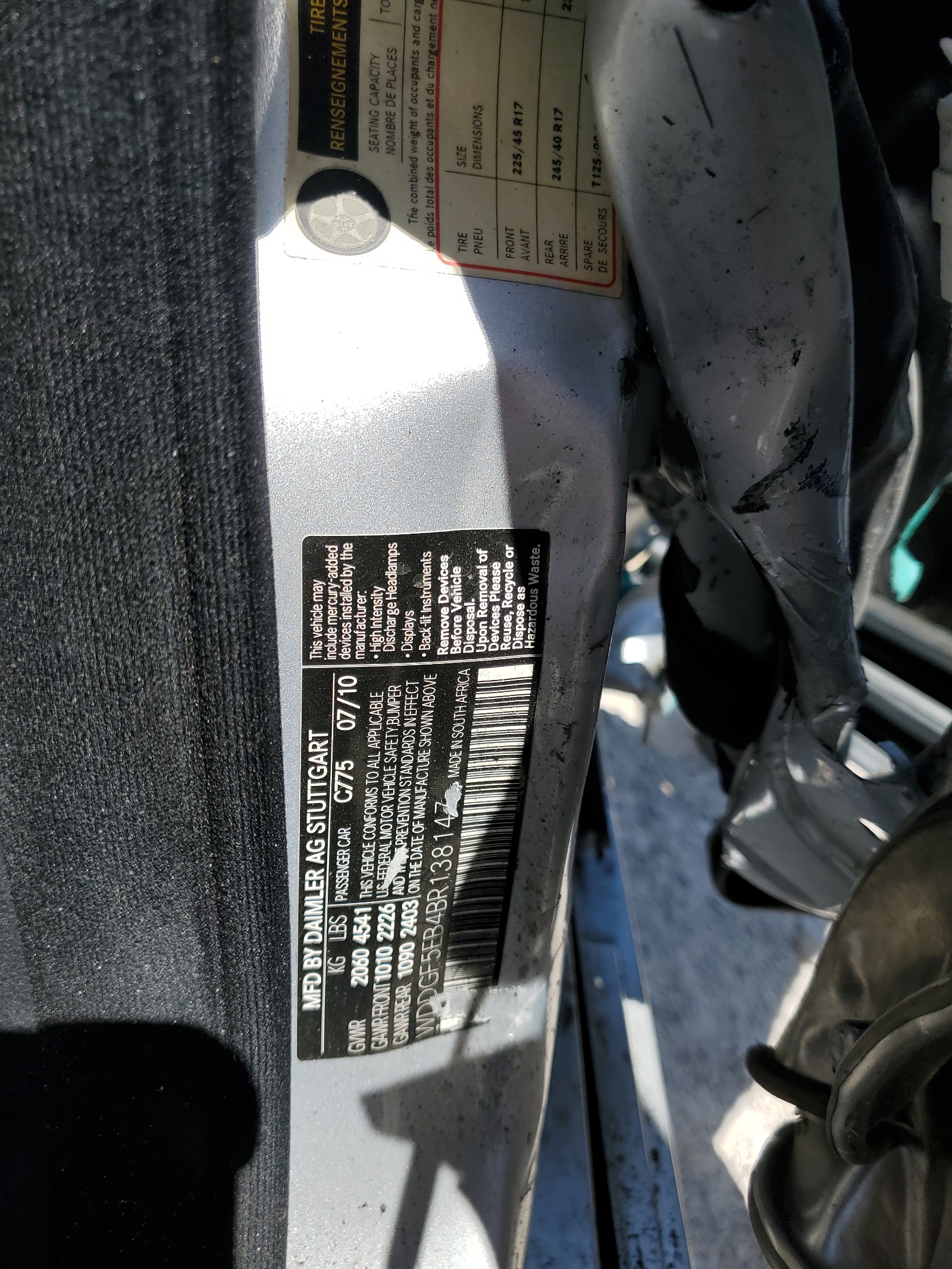 WDDGF5EB4BR138147 2011 Mercedes-Benz C 300