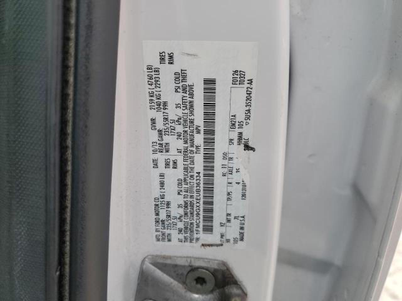 1FMCU9GXXEUB36334 2014 Ford Escape Se