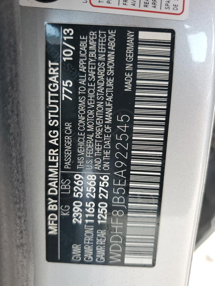 2014 Mercedes-Benz E 350 4Matic VIN: WDDHF8JB5EA922545 Lot: 55357774