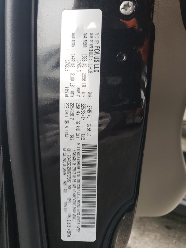 2019 Dodge Grand Caravan Sxt VIN: 2C4RDGCG9KR797807 Lot: 54957424