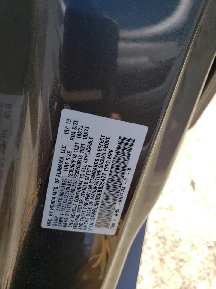 5FNRL5H95EB035477 2014 Honda Odyssey Touring