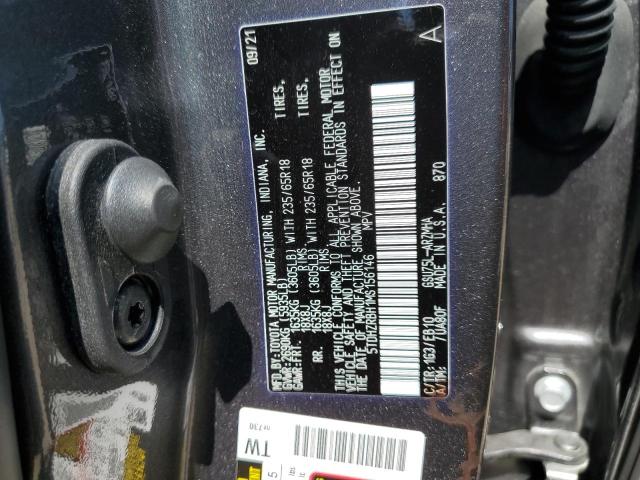 2021 TOYOTA HIGHLANDER 5TDHZRBH1MS156146  55847724