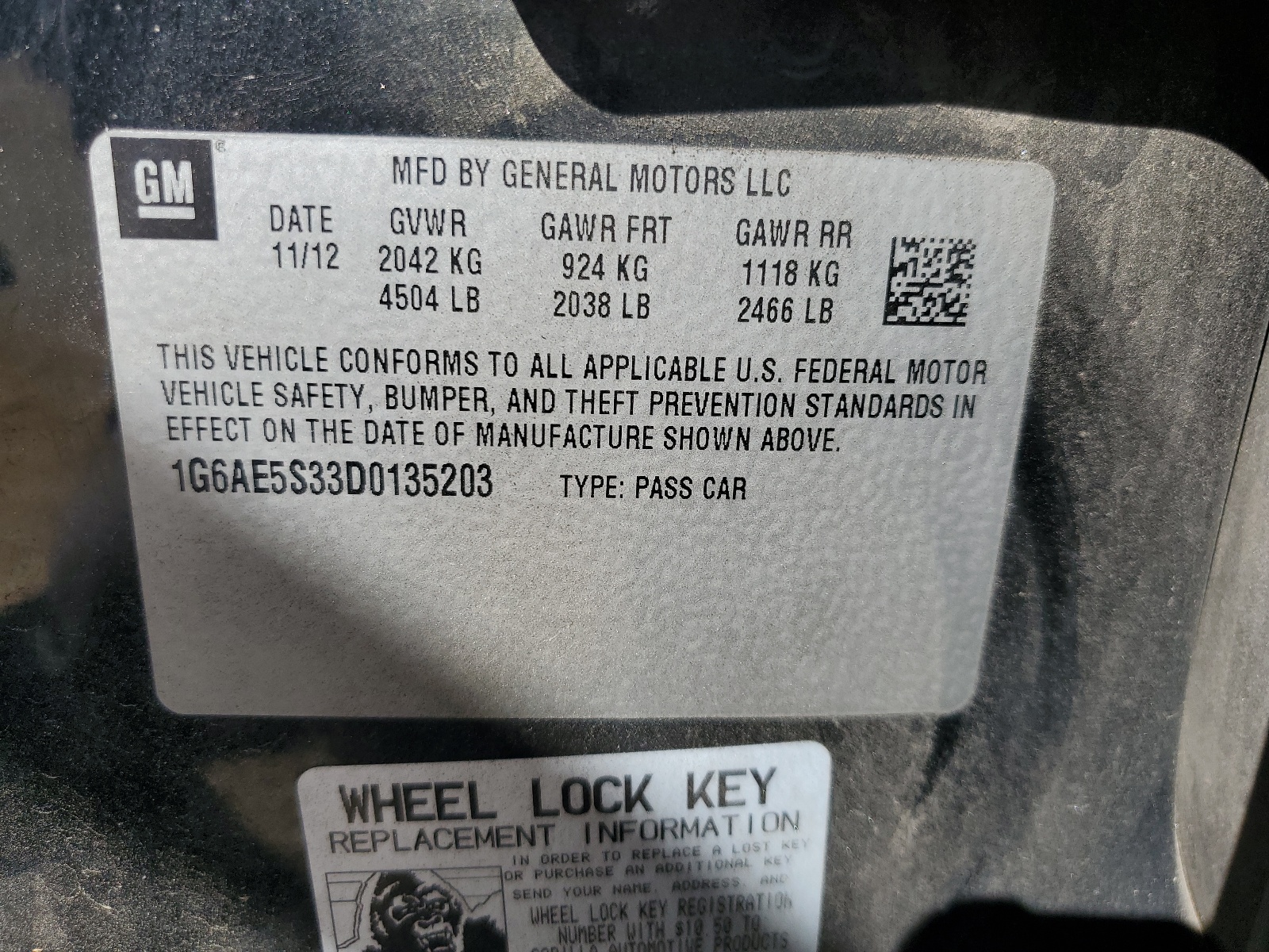 1G6AE5S33D0135203 2013 Cadillac Ats Premium