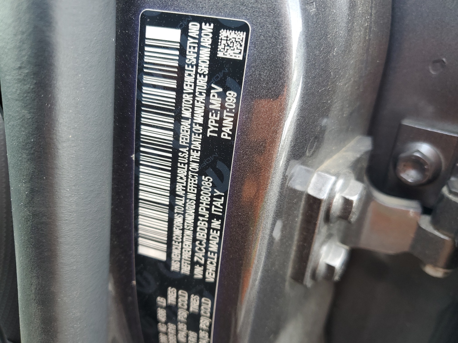 ZACCJBDB1JPH80085 2018 Jeep Renegade Limited