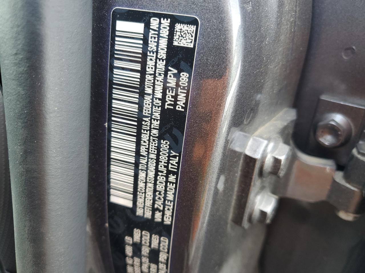 2018 Jeep Renegade Limited VIN: ZACCJBDB1JPH80085 Lot: 55551764