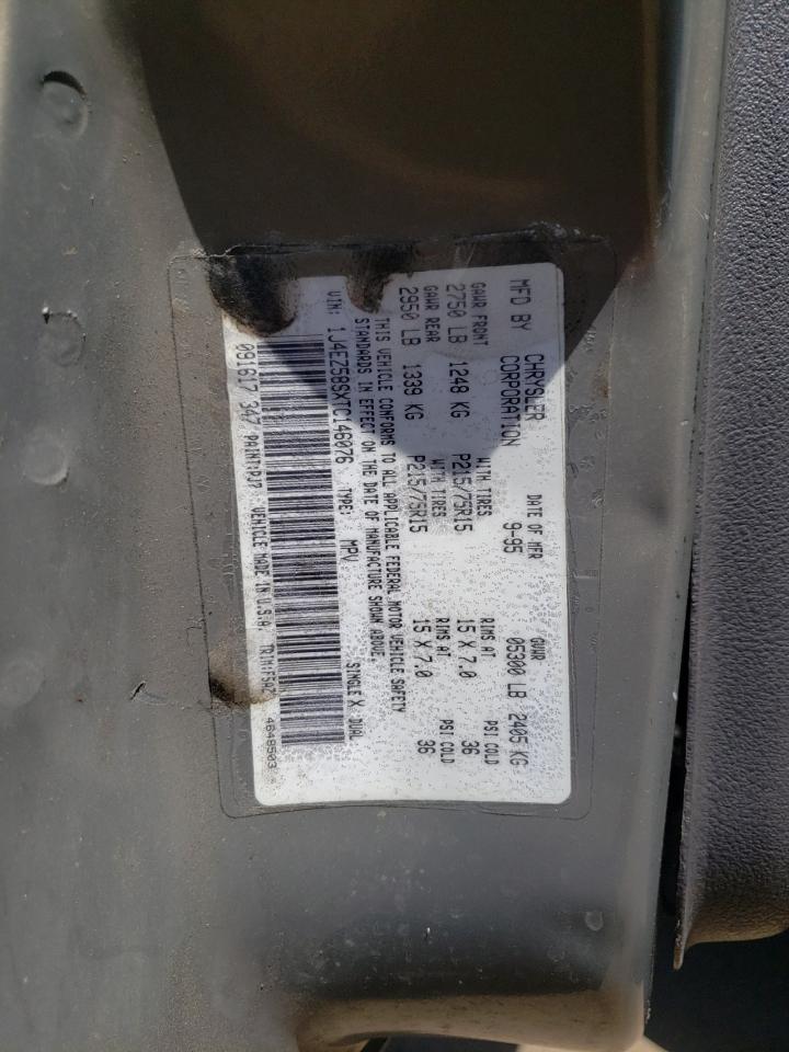 1996 Jeep Grand Cherokee Laredo VIN: 1J4EZ58SXTC146076 Lot: 58620614