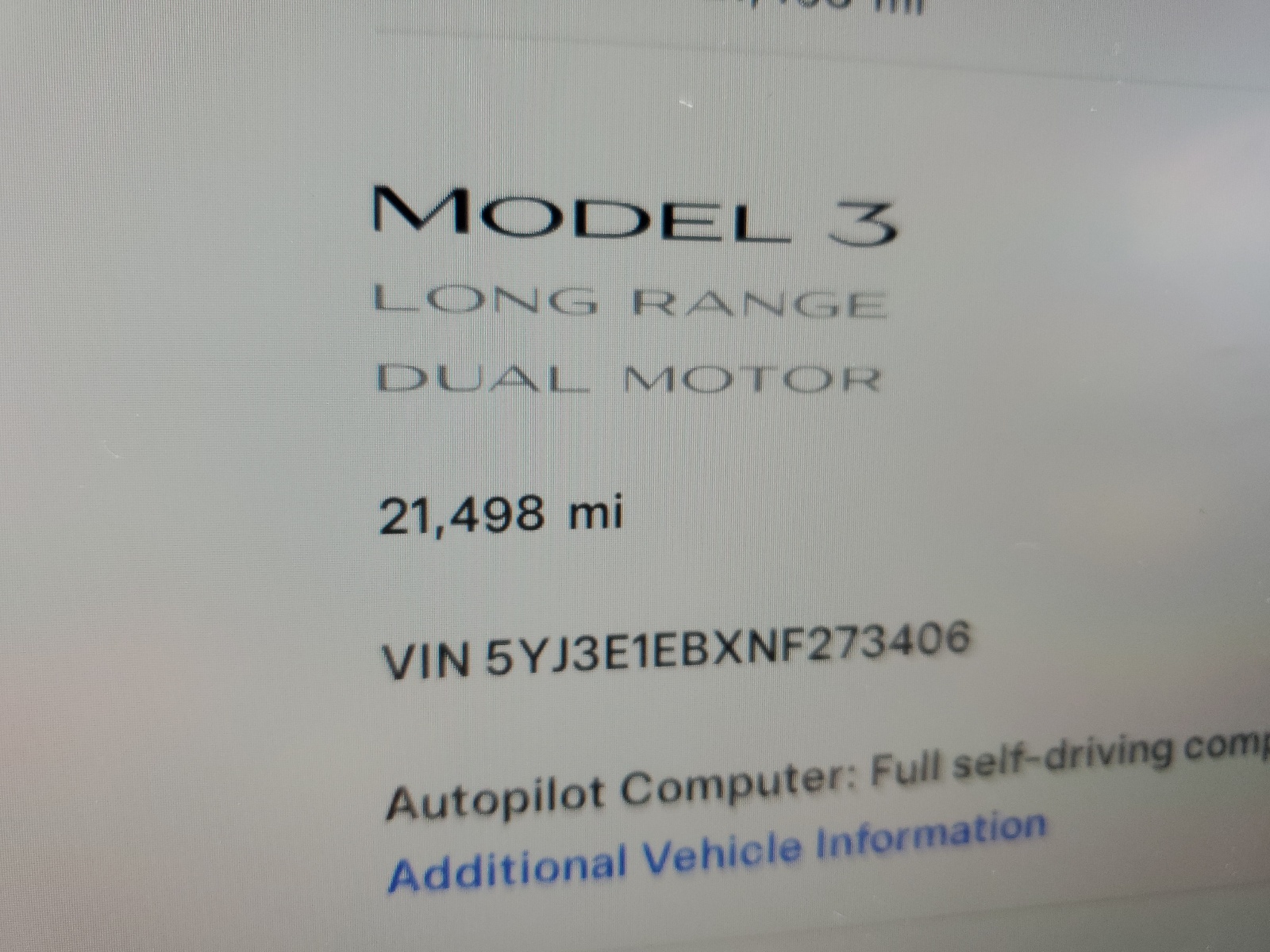 5YJ3E1EBXNF273406 2022 Tesla Model 3