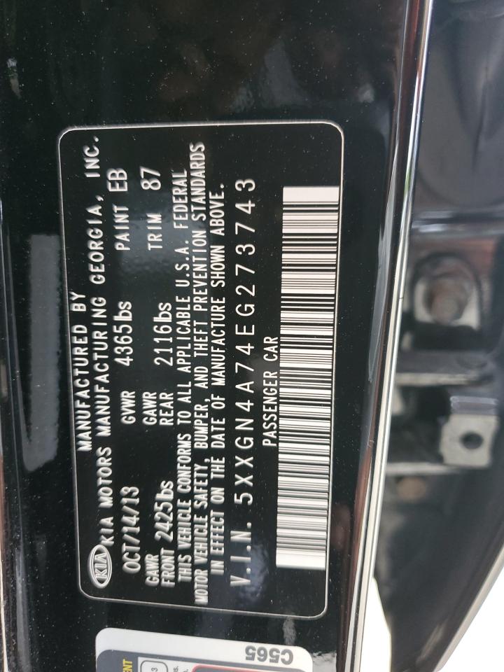 2014 Kia Optima Ex VIN: 5XXGN4A74EG273743 Lot: 53681254
