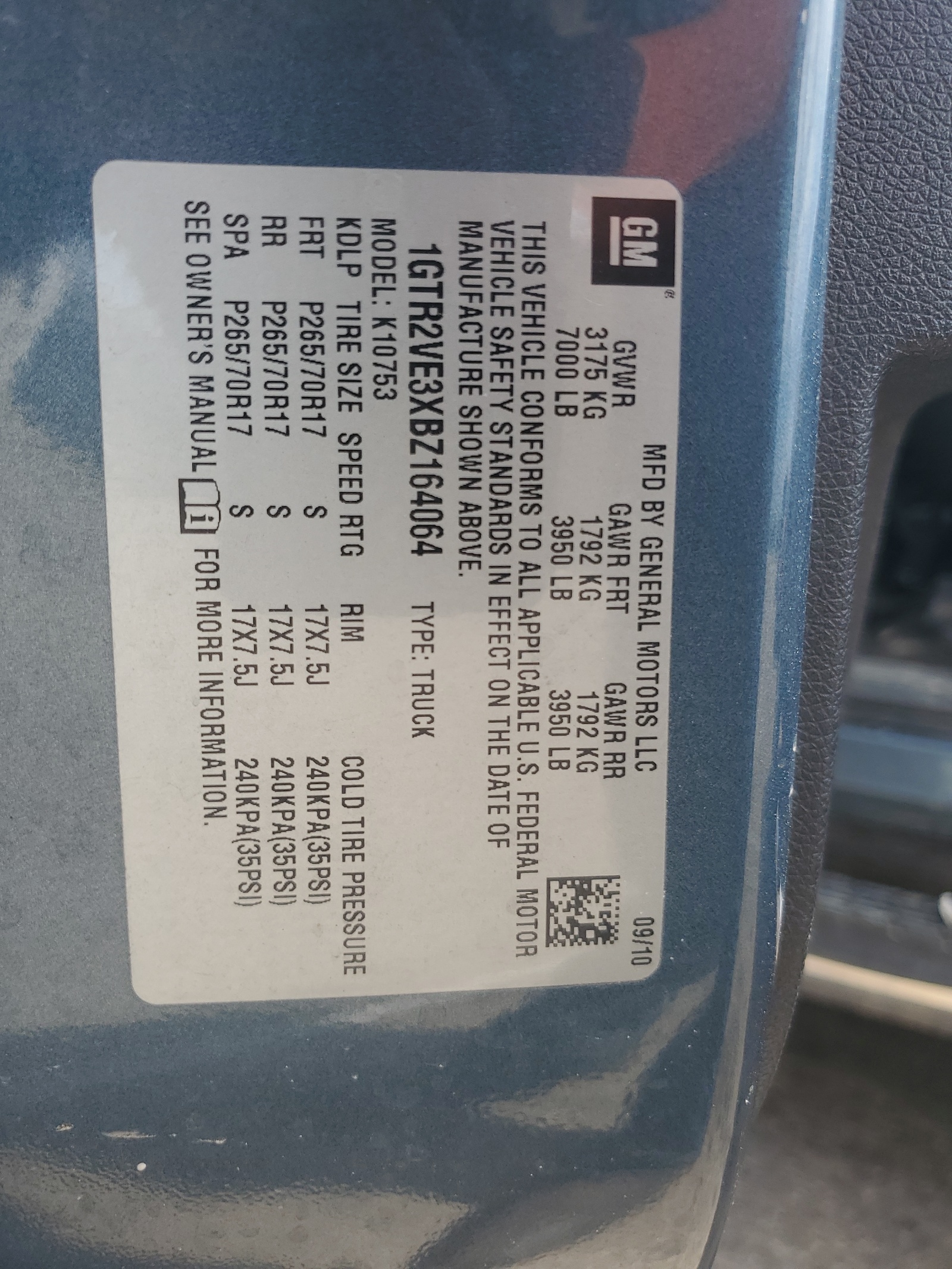 1GTR2VE3XBZ164064 2011 GMC Sierra K1500 Sle