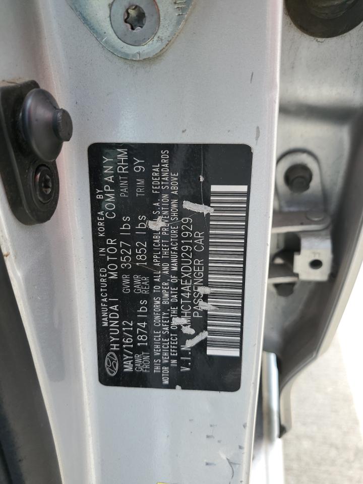 2013 Hyundai Accent Gls VIN: KMHCT4AEXDU291929 Lot: 56257604