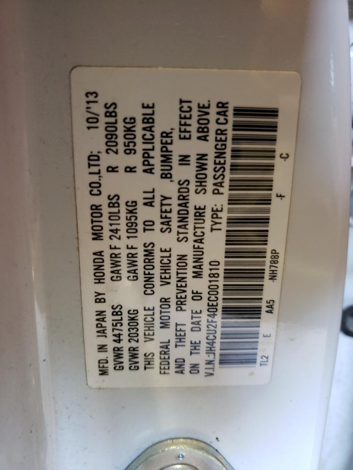 JH4CU2F40EC001810 2014 Acura Tsx