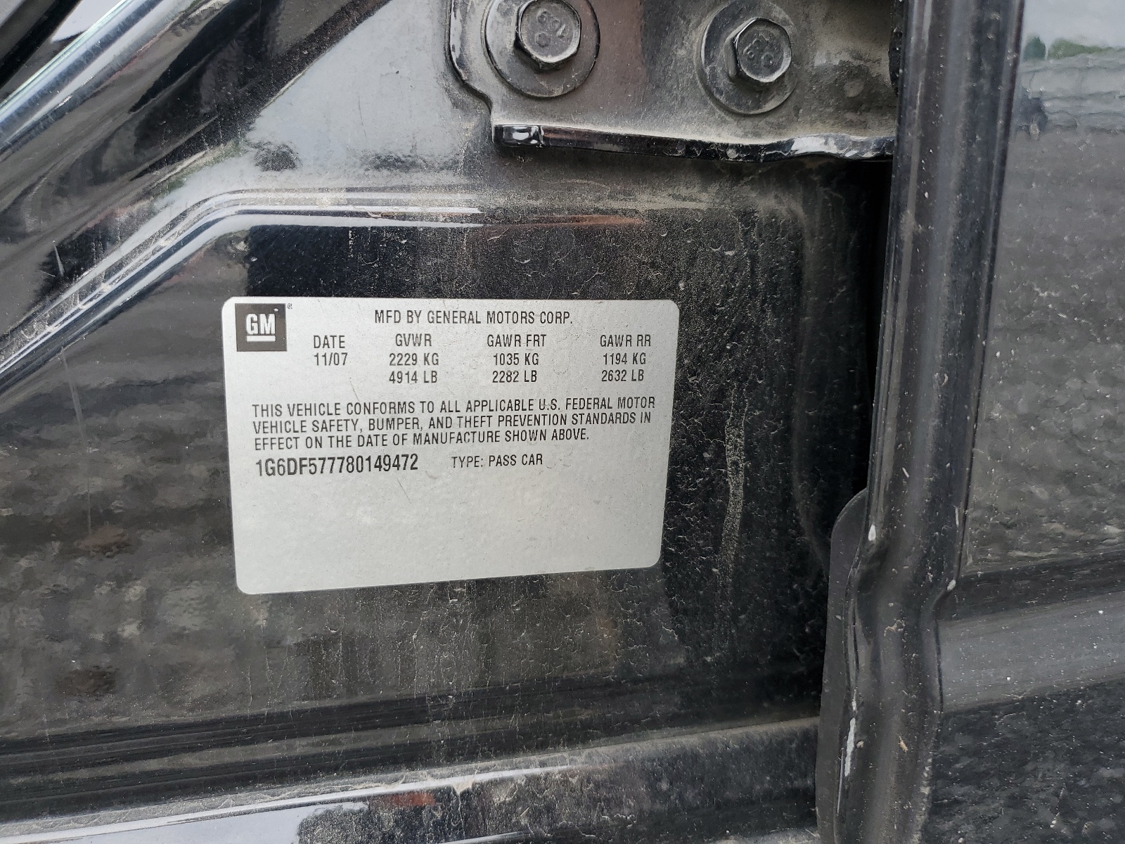 1G6DF577780149472 2008 Cadillac Cts