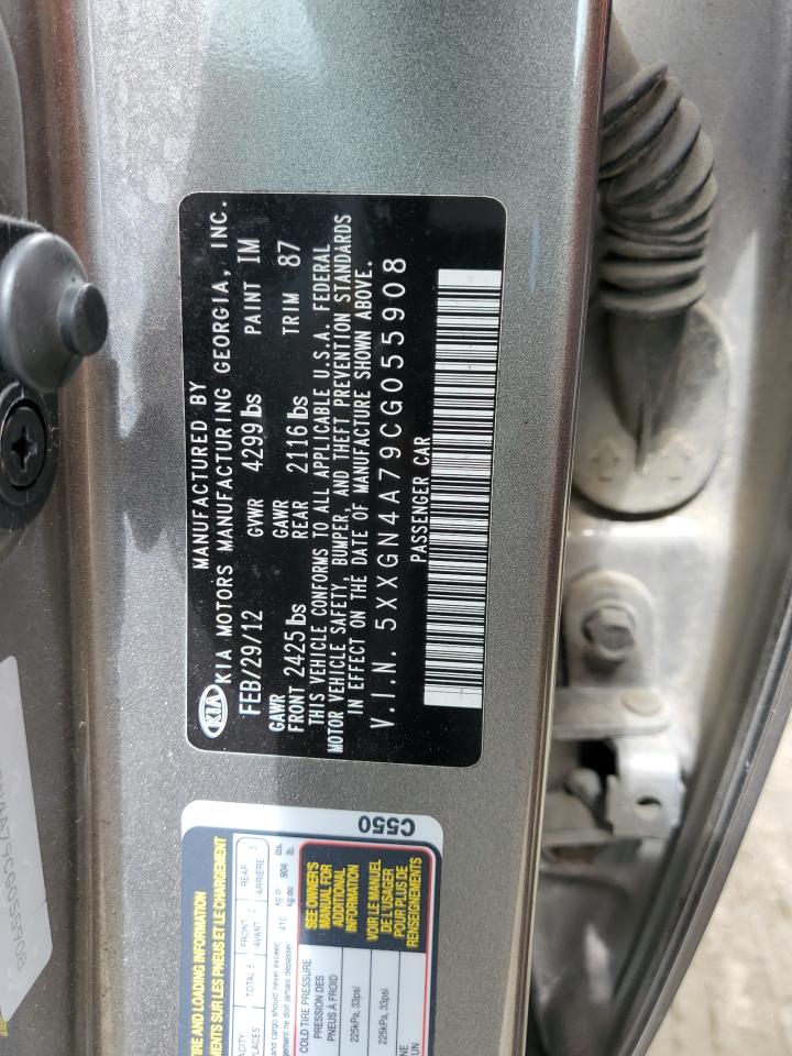 2012 Kia Optima Ex VIN: 5XXGN4A79CG055908 Lot: 55149014