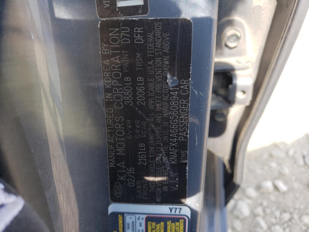 2016 Kia Forte Lx VIN: KNAFX4A66G5608941 Lot: 56617494