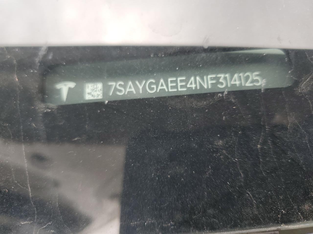 2022 Tesla Model Y VIN: 7SAYGAEE4NF314125 Lot: 54046404