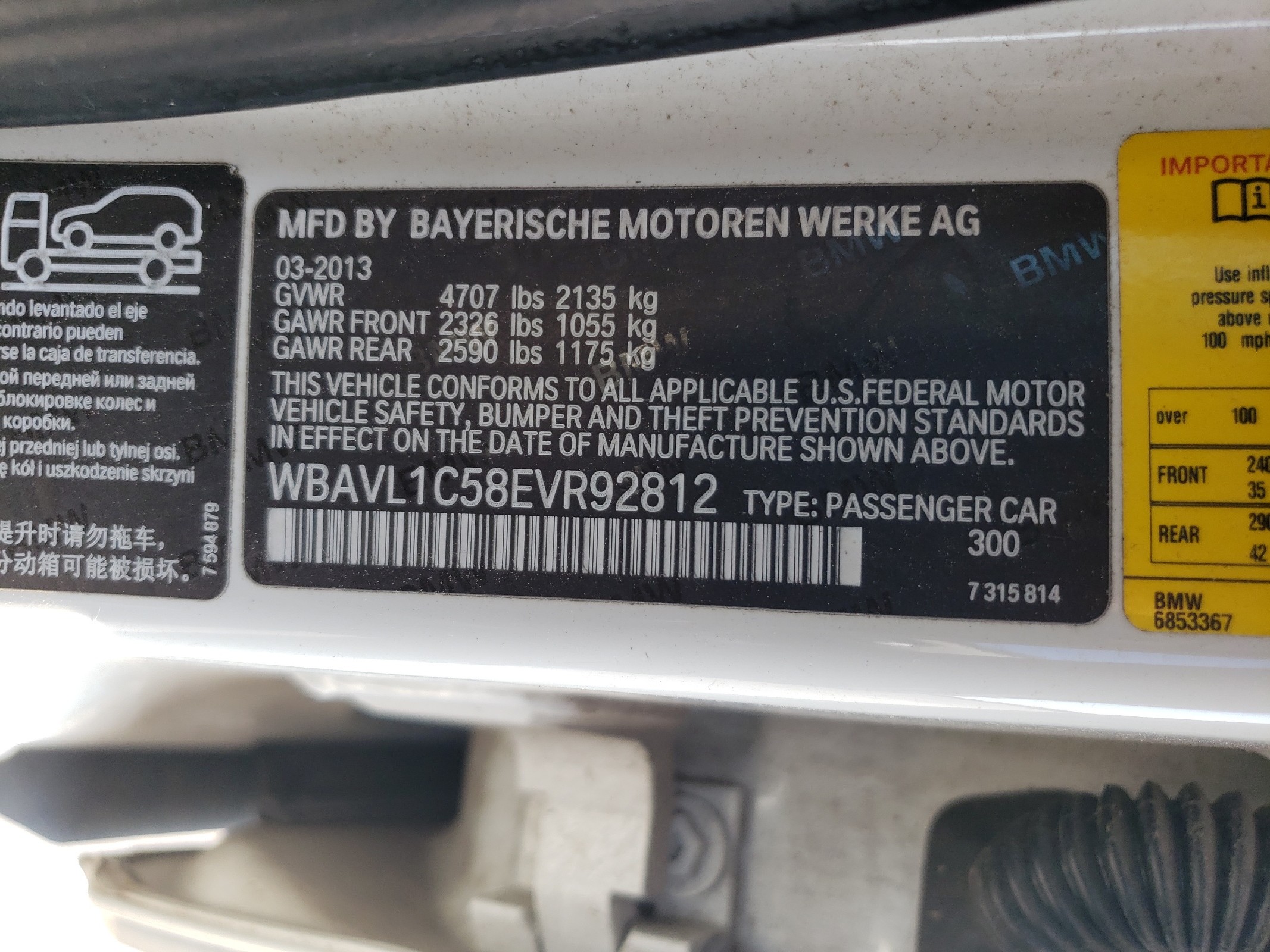 WBAVL1C58EVR92812 2014 BMW X1 xDrive28I