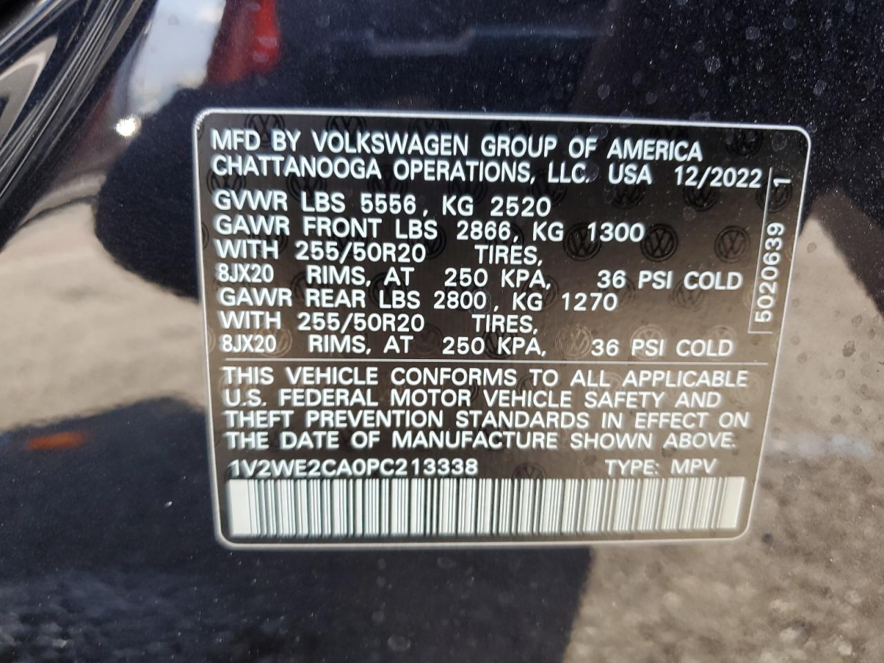 2023 Volkswagen Atlas Cross Sport Se VIN: 1V2WE2CA0PC213338 Lot: 54969794