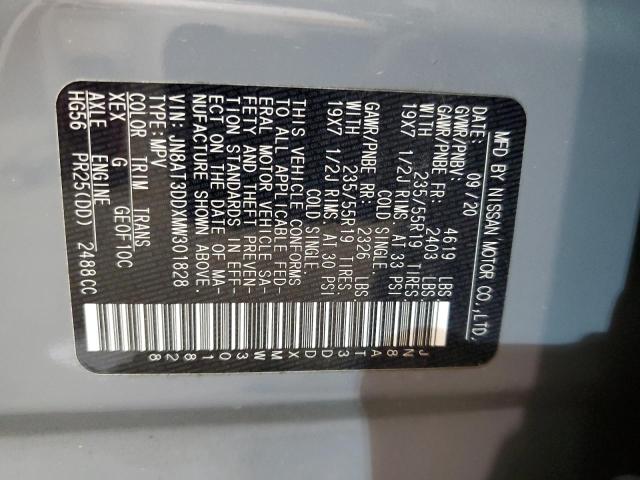 2021 NISSAN ROGUE PLAT JN8AT3DDXMW301828  53156624