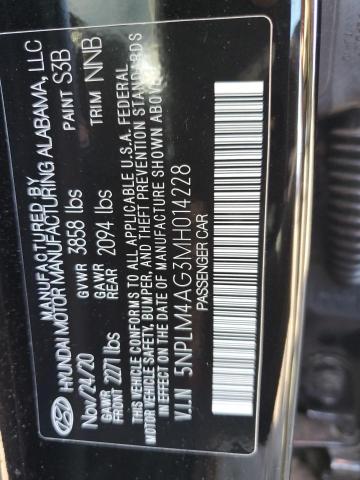 5NPLM4AG3MH014228 | 2021 Hyundai elantra sel