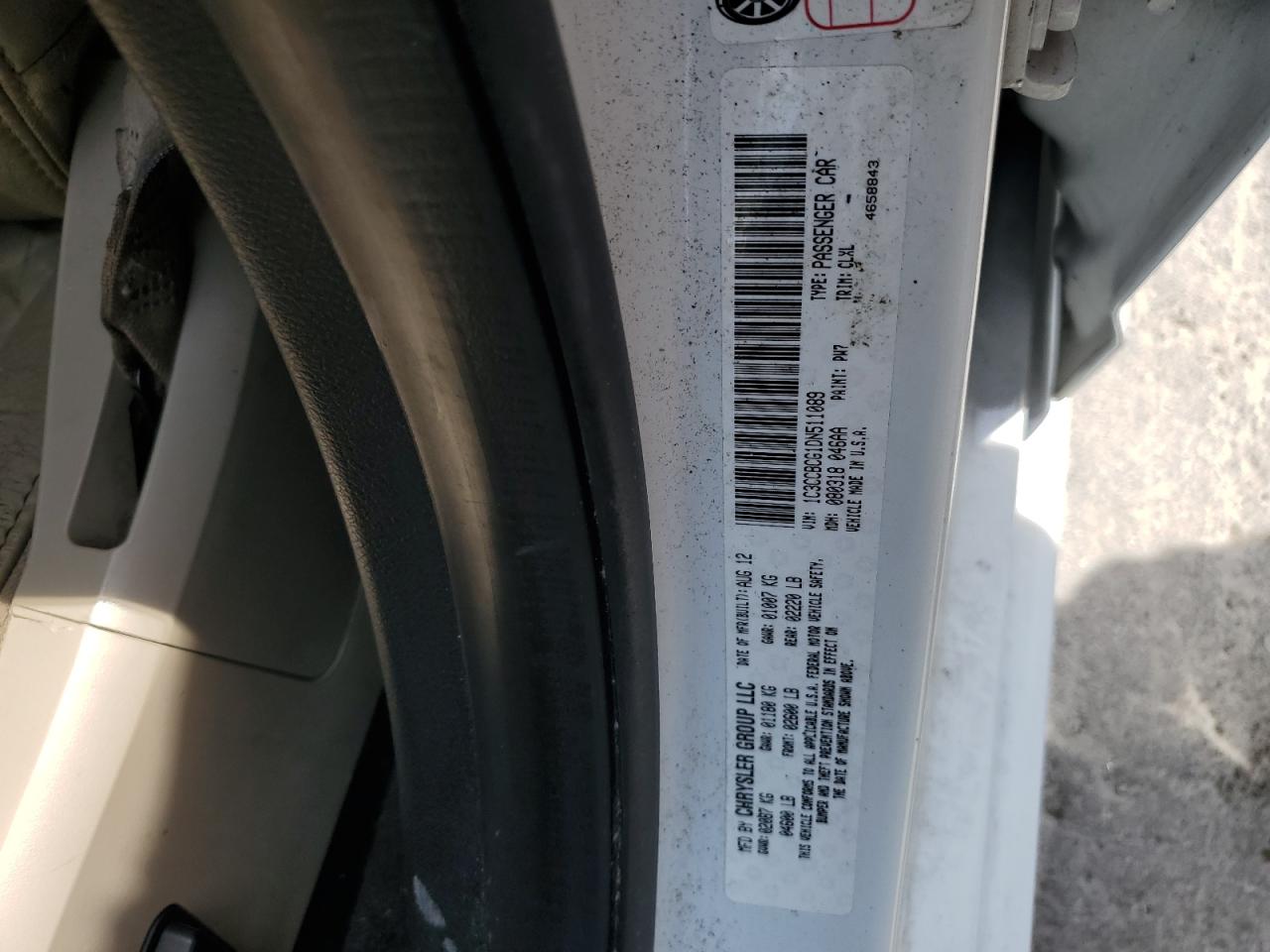 2013 Chrysler 200 Limited VIN: 1C3CCBCG1DN511089 Lot: 56415644