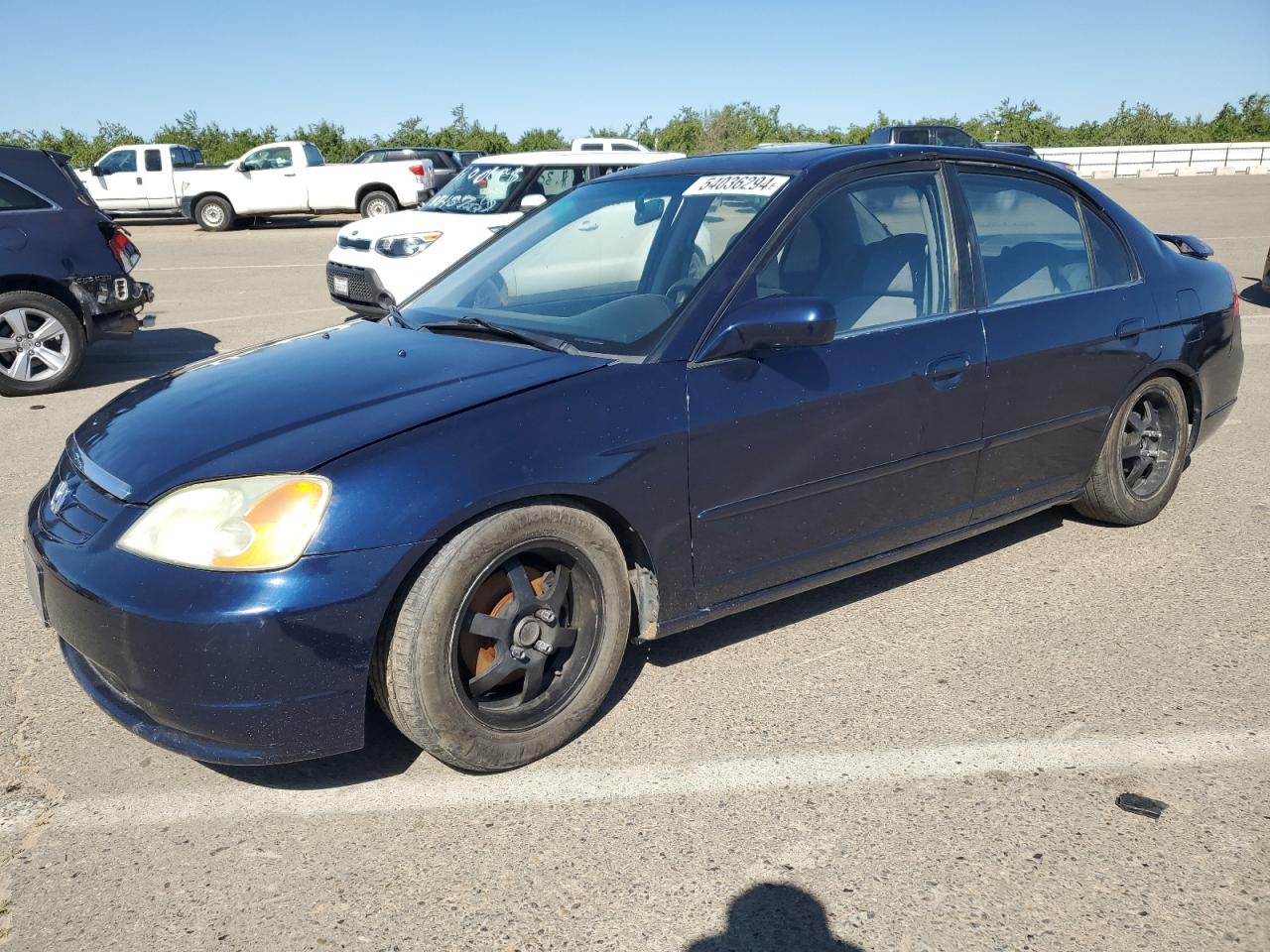 2002 Honda Civic Ex na sprzedaż w Fresno, CA - Stripped