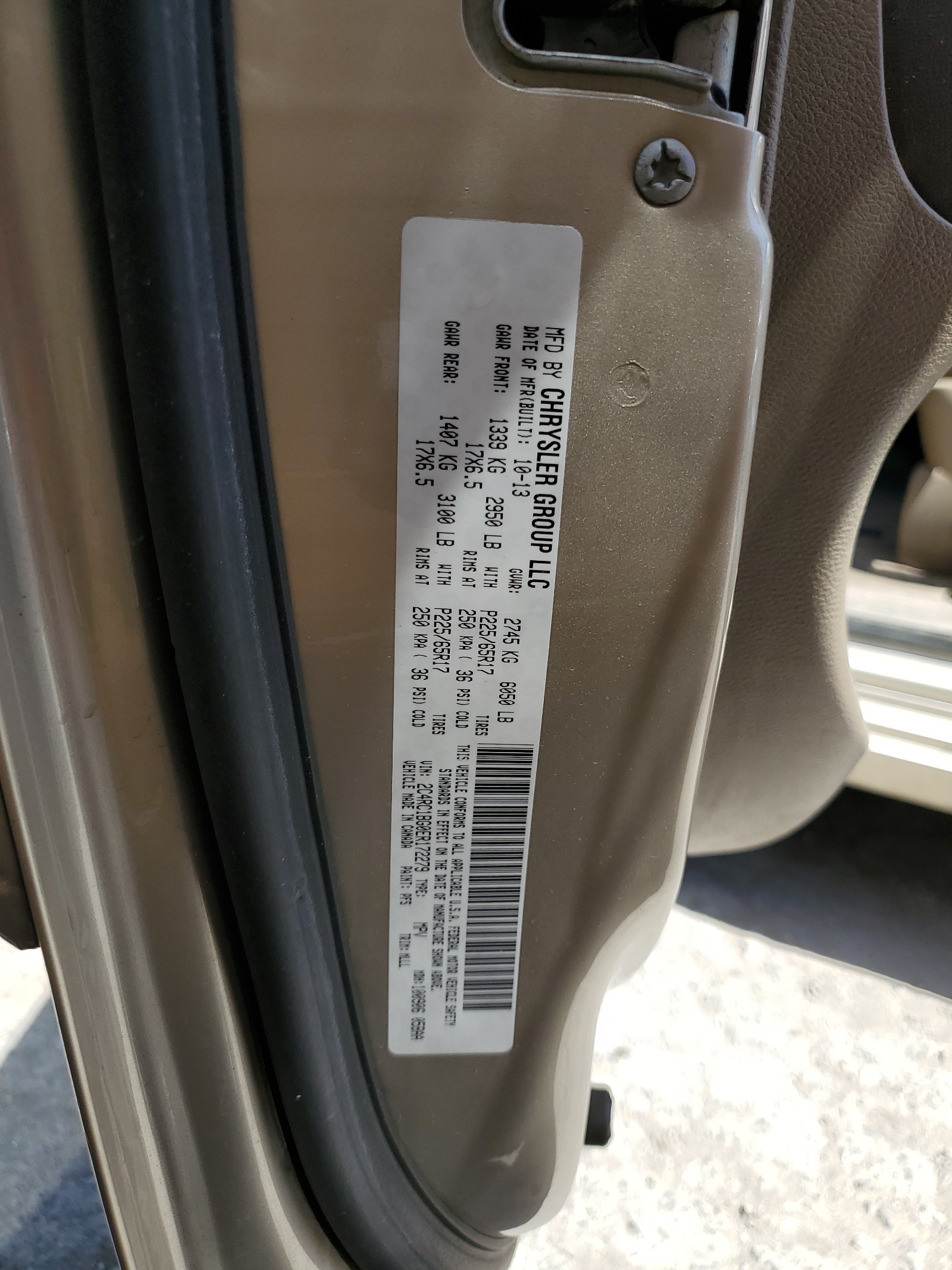 2C4RC1BG0ER172279 2014 Chrysler Town & Country Touring