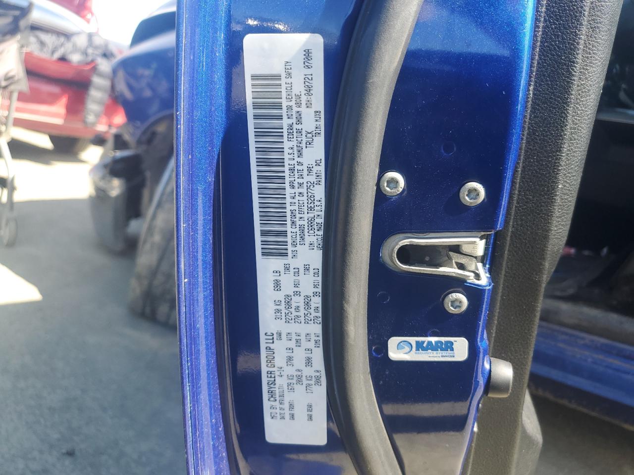 2014 Ram 1500 Slt VIN: 1C6RR6LT8ES267752 Lot: 54041564