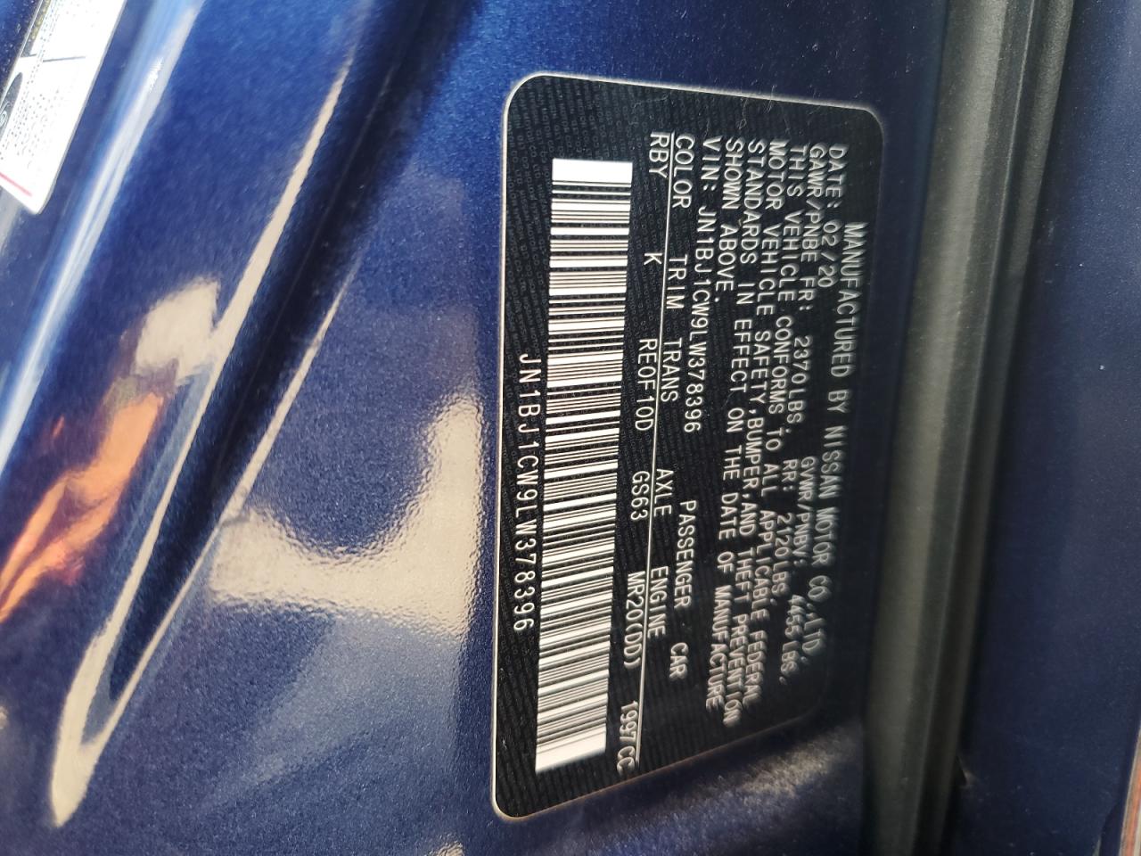 JN1BJ1CW9LW378396 2020 Nissan Rogue Sport S JN1BJ1CW9LW378396 2020 Nissan Rogue Sport S