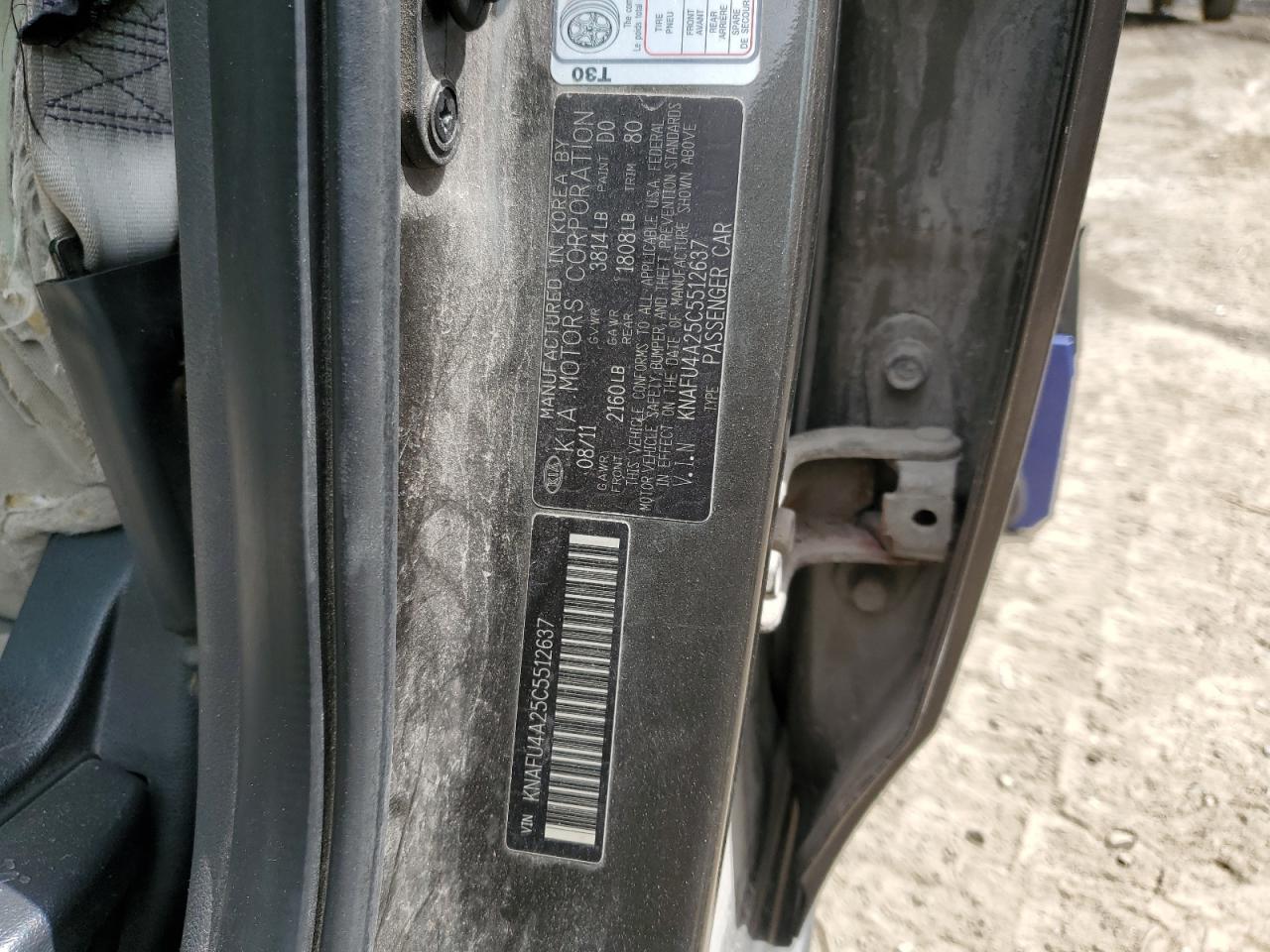 2012 Kia Forte Ex VIN: KNAFU4A25C5512637 Lot: 54384374