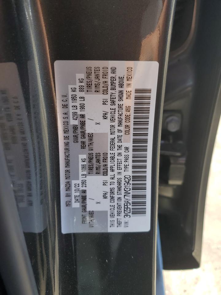 2022 Mazda 3 VIN: 3MZBPBAY7NM319420 Lot: 53494754