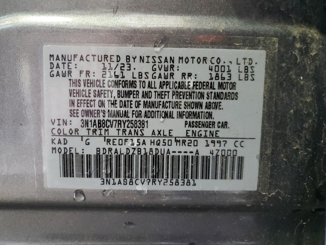 3N1AB8CV7RY258381 2024 Nissan Sentra Sv