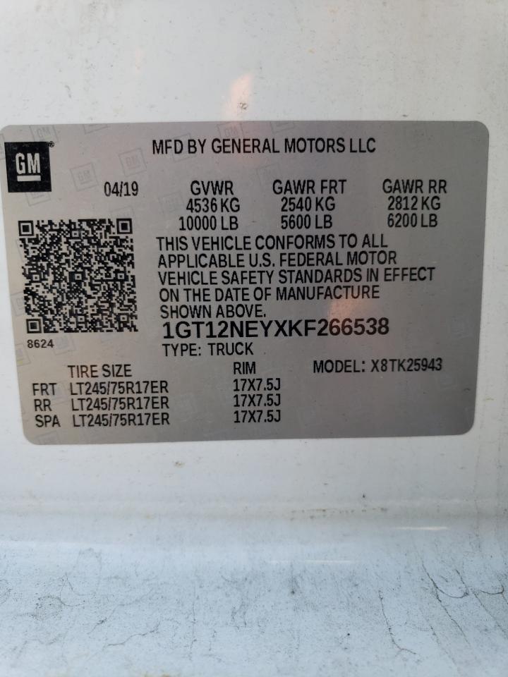 1GT12NEYXKF266538 2019 GMC Sierra K2500 Heavy Duty