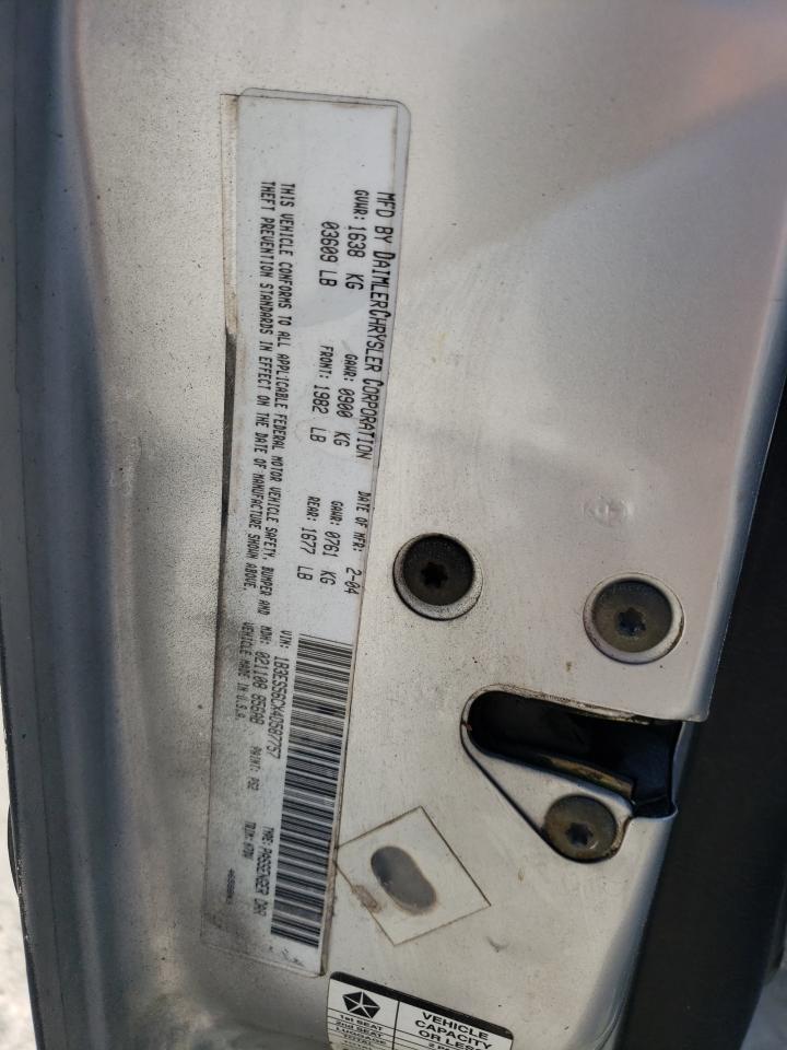 2004 Dodge Neon Sxt VIN: 1B3ES56CX4D587757 Lot: 53760024