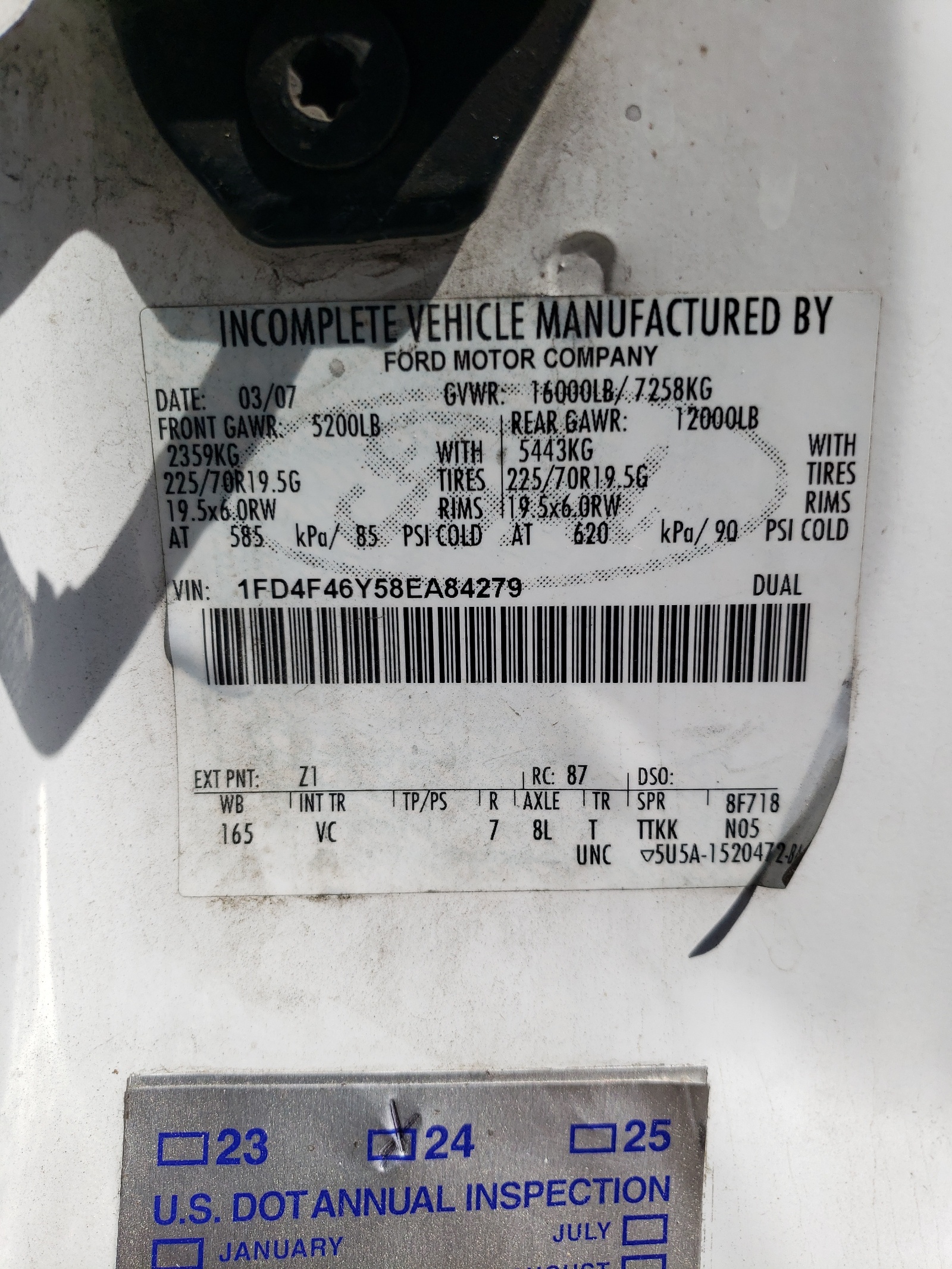 1FD4F46Y58EA84279 2008 Ford F450 Super Duty