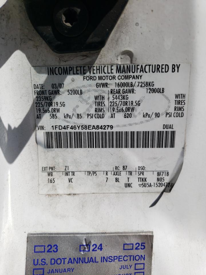 2008 Ford F450 Super Duty VIN: 1FD4F46Y58EA84279 Lot: 54786444
